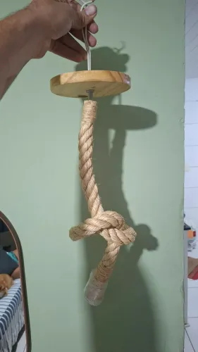 Pendente de corda rústico para sala de jantar