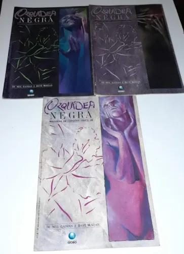 3 Gibis Orquidea Negra De Neil Gaiman,Mini Serie Em 3 Ediçãos