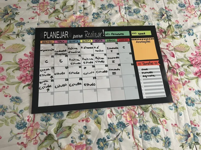 Quadro Planner Mensal - Planejar para Realizar!