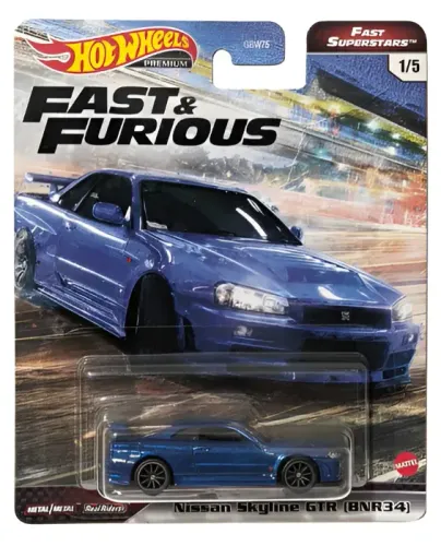 Nissan Skyline R34 GTR Paul Walker Azul Velozes E Furiosos Hot Wheels