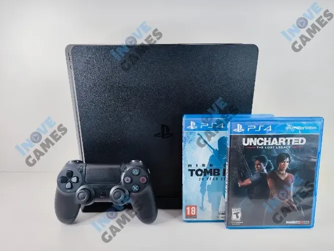 PS4 | Play 4 Playstation 4 Slim 1TB Seminovo + Garantia | Aceito Cartão!!!