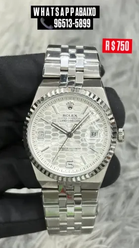 Relógio ROLEX LAND DWELLER AUTOMÁTICO MOSTRADOR BRANCO - MODELO 2025