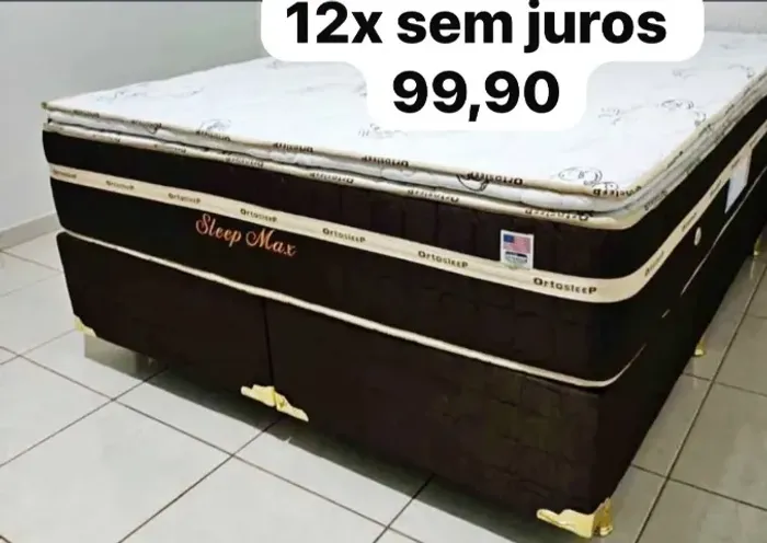 Cama box colchão novos