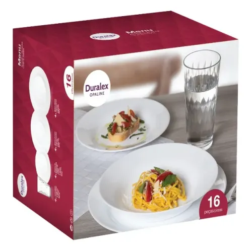 Aparelho de Jantar Menu Opaline Duralex (16 pçs)