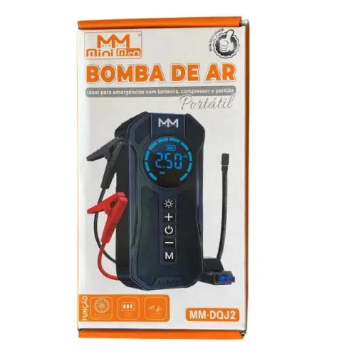 Bomba De Ar Com Compressor E Partida Para Carro Moto Mm-dqj2
