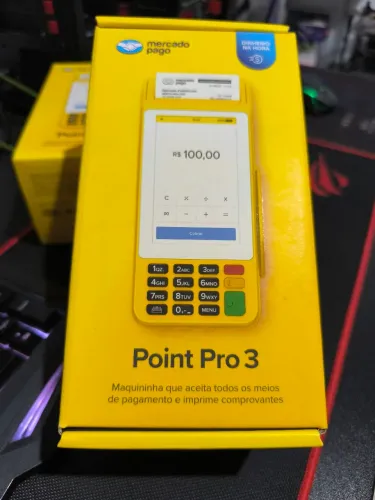 Máquina de cartão point pro 3 4g/wifi nova lacrada