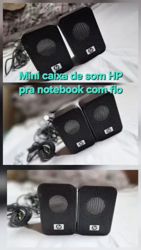 Mini caixa de som HP<br><br>pra notebook com fio
