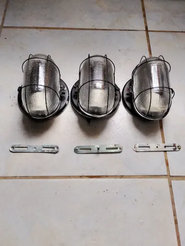 3 LUMINÁRIAS ARANDELA TARTARUGA VIDRO ROSCA e 27