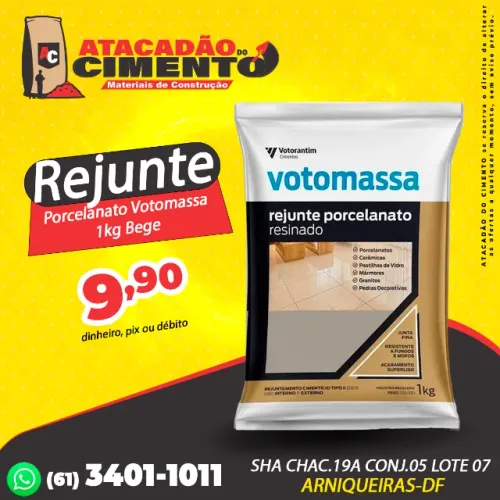 Rejunte Porcelanato Votomassa 1kg Bege