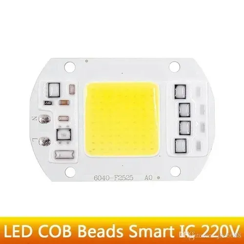 Chip Led Refletor 100w 220 Volts Branco Frio Reator Embutido