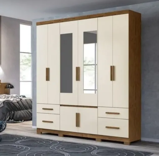 Guarda Roupa 8 Portas 4 Gavetas Espelho Novo Varios Modelos