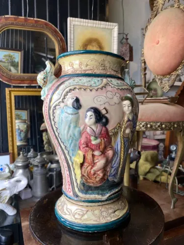 Antigo vaso decorativo oriental - Tasca.