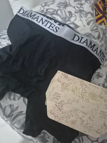 Cueca Box Diamantes - Tamanho G3 com 2 peças 