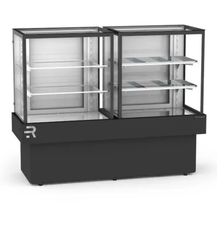 Vitrine conjugada 1.50m refrigerada e quente - nova - pronta entrega