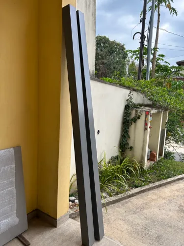 02 Peças de Alumínio grafite 2,55 de comprimento por 10x10