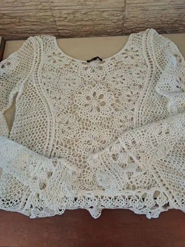 Blusa Crochê Branca