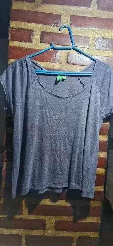 Camiseta azul Feminina farm tam p