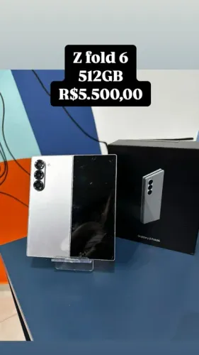 Samsung Galaxy  Z Fold 6 / 512Gb / Cinza / Impecável completo / R$ 5.500,00