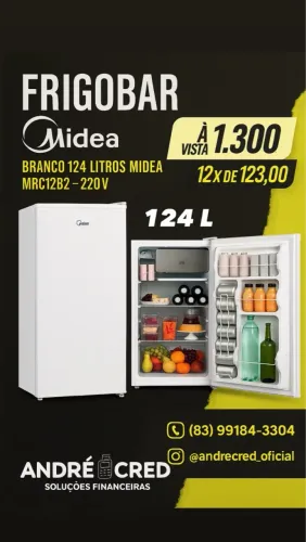 Frigobar Midea 124L Branco MRC12B2 Lacrado