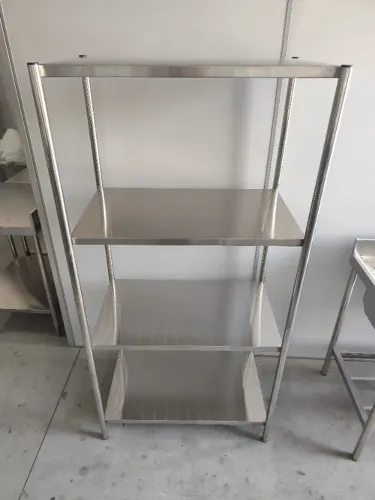 Estante para câmara feita em Aço inox - 1,80m 4 prateleiras