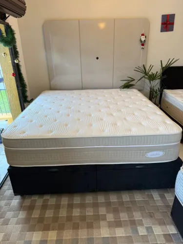 Cama BAÚ KING COM COLCHÃO TOP - Entrego! 