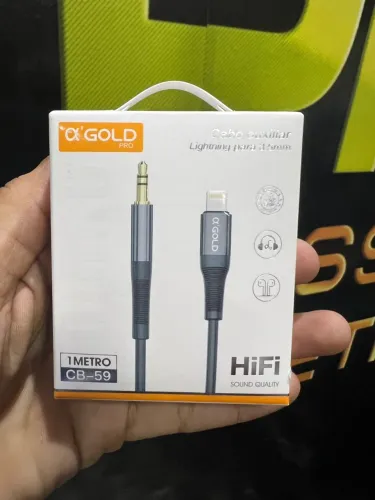 Cabo Auxiliar Lightning para P2 3.5mm HiFi