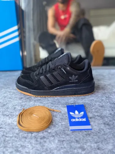 Adidas Fórum Low Couro Preto Látex Masculino