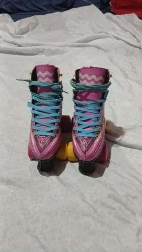 Patins Infantil Rosa com Rodinhas