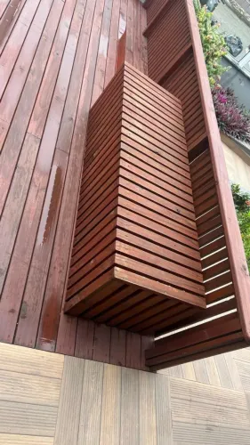 Conjunto Banco de Madeira - Area externa