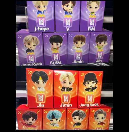 Coleção BTS Mc Donald?s 14 bonecos + caixa do Mc 