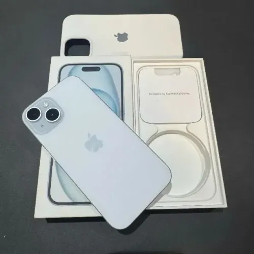 iPhone 15 128GB Azul! Impecável! Nunca mexido! Acc cartão! Com Caixa!