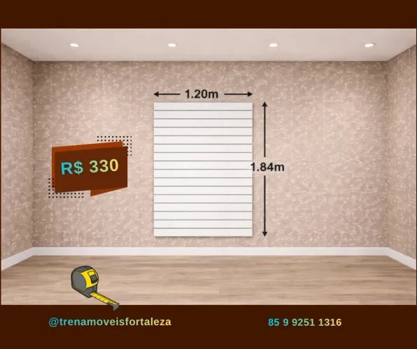 Painel expositor  1.20 metro X 1.84 metro altura (canaletado) Novo. Mdf