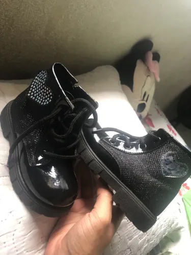 Bota Coturno Infantil Grugui - Verniz Preto | Tam. 23 