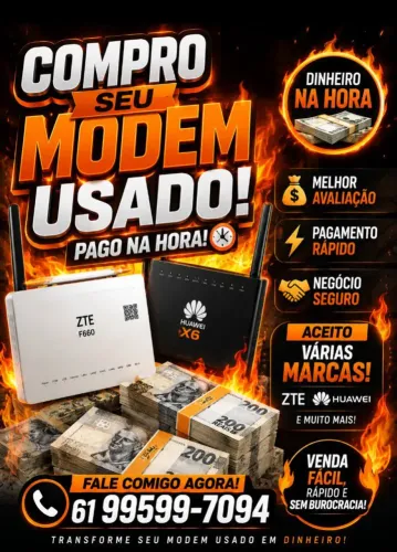 Modem parado vira grana