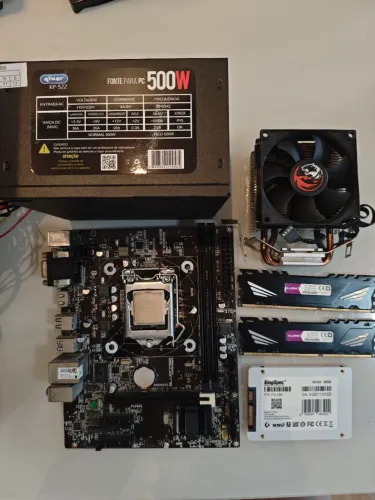 Kit PC Gamer de Entrada / Escritório Completo: i5 + 8GB RAM + SSD 256GB + Monitor HP + Gab
