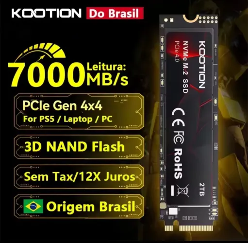 SSD, HD. NVME 2tb  K00TION X16 7400mb/s