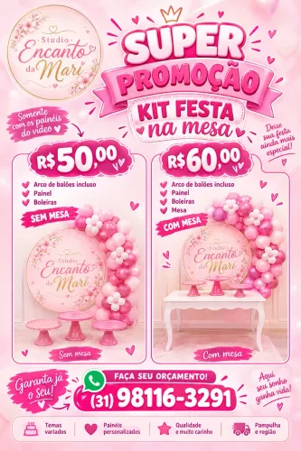 Mini festa na mesa