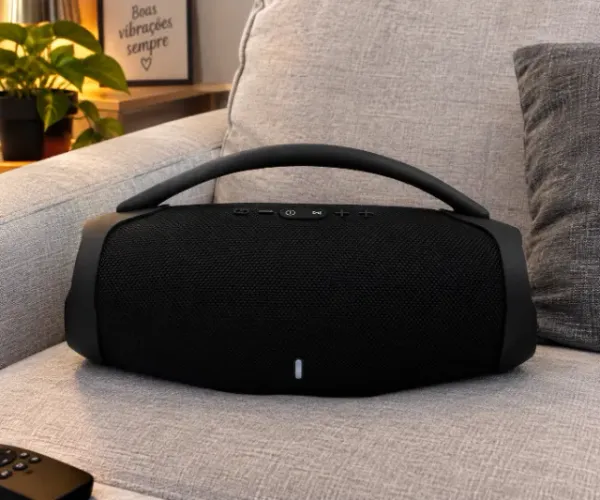 Caixa de som Boombox Bluetooth Bivolt- PRETA
