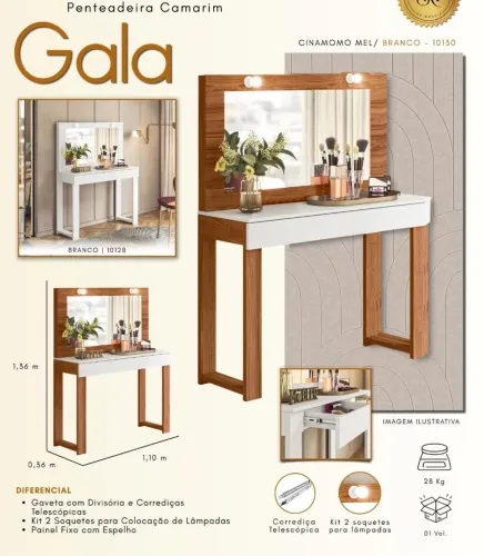 Penteadeira Gala frete grátis