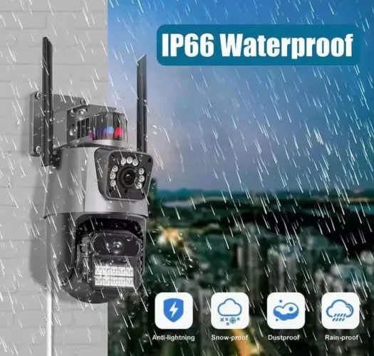 Câmera De Segurança Robô 4k 6mp Full Hd 3.6 Ultra Hd. Branco