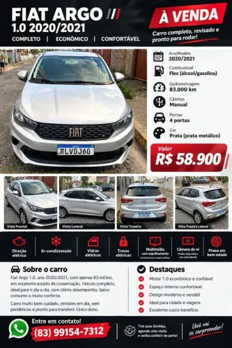 Fiat Argo Drive 1.0 6V Flex 2021