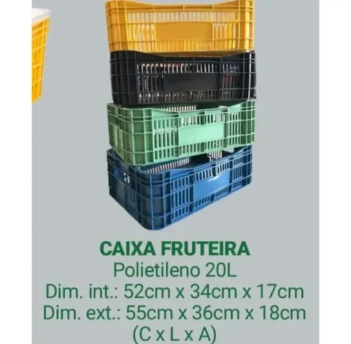 CAIXA HORTIFRUTI FRUTEIRA BAIXA  Ideal para frutas, verduras além de outras utilidades. 