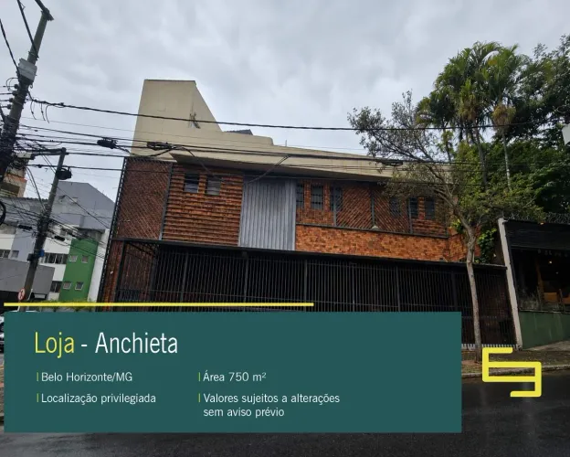 Loja para alugar no Bairro Anchieta em Belo Horizonte/MG