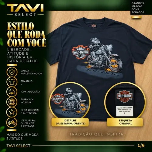 Camiseta Harley-Davidson Top Dog - Vintage
