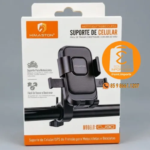 Suporte para Celular Universal Rotação 360 (Moto, Bike, Bicicleta)