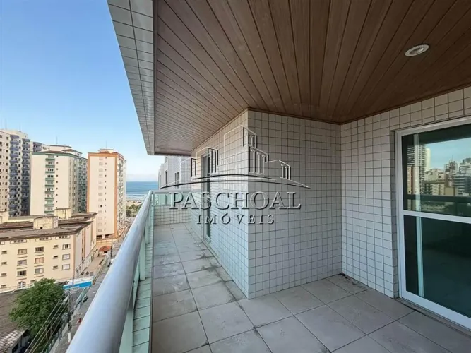 APARTAMENTO 03 QUARTOS, DUAS VAGAS DE GARAGEM, BAIRRO GUILHERMINA EM PRAIA GRANDE, A 100 M