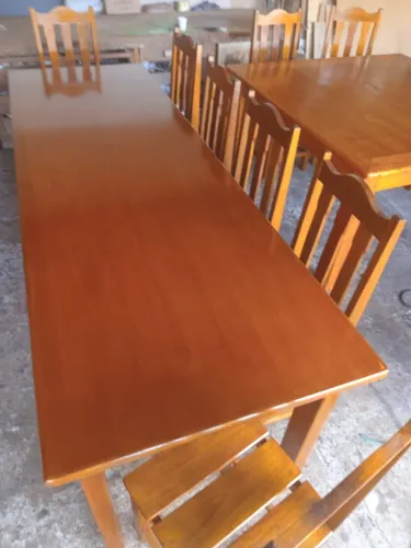 MESA COMPLETA DE MADEIRA MACIÇA