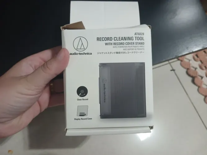 Audio-Technica kit limpeza 3 em 1 para discos de vinil AT6028 com base
