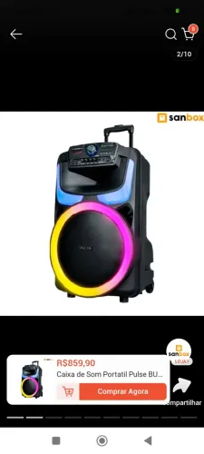 caixa de som amplificada portátil Pulse Burst SP403.