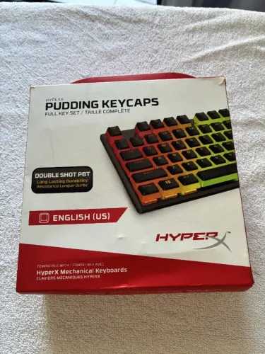 Keycaps Pudding HyperX Double Shot PBT Black English US Full Key Set